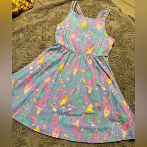 ISAAC MIZRAHI Little Girl's 7/8 Periwinkle Mermaid Braided Strap Sundress